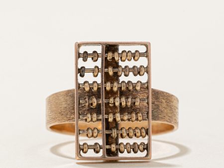 14k Yellow Gold Abacus Ring | SZ 7.25 | Sale