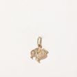 10k Yellow Gold Pomeranian Dog Charm Hot on Sale