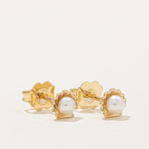 100 Ways  Freshwater Pearl in Shell Stud Earrings on Sale