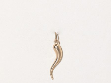 10k Yellow Gold Cornicello Charm Hot on Sale