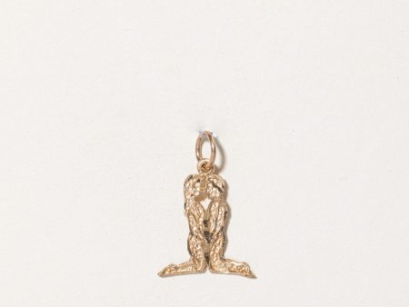 10k Yellow Gold Lovers Charm Online