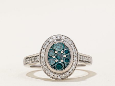 Blue & White Diamond Ring | 0.70ctw, 0.30ctw | SZ 7 | Sale