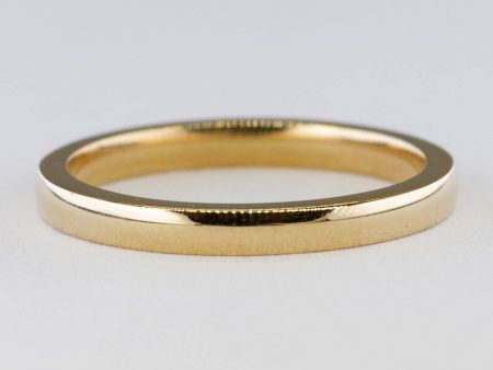 100 Ways  10k Yellow Gold Dainty Band | 2mm For Sale