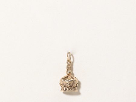 10k Yellow Gold Crown Charm Online Hot Sale