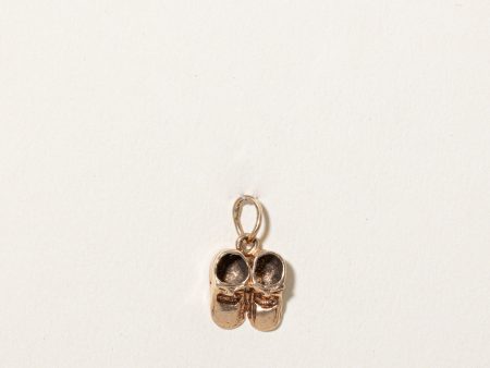 10k Yellow Gold Baby Shoes Charm Sale