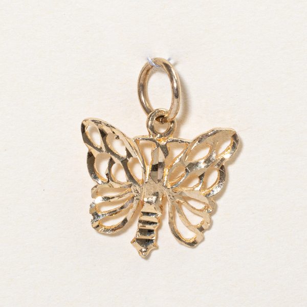 10k Yellow Gold Butterfly Charm on Sale