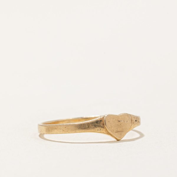 10k Yellow Gold Heart Ring | SZ 4 | Discount