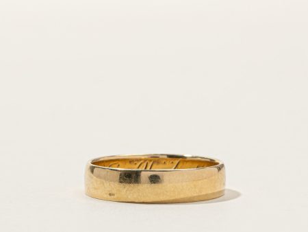 Yellow Gold Plan Band | SZ 7.25 | Online Sale