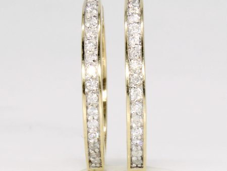 10k Yellow Gold Diamond Hoop Earrings | 0.22ctw | Online now