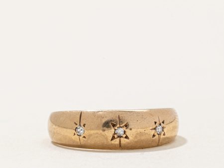 Flush Set Starburst Diamond Ring | 0.03ctw | SZ 6.25 | Online