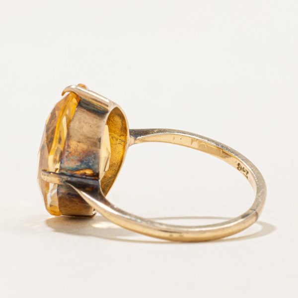 Vintage Citrine Cocktail Ring | 5.00ct | SZ 5.5 | Discount