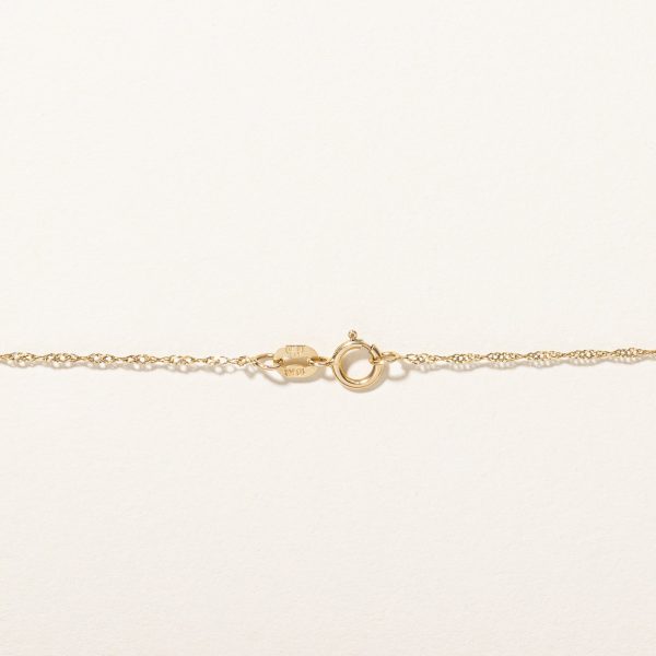 10k Yellow Gold Heart Pendant & Necklace | 16  | Online