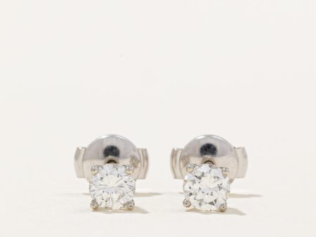 100 Ways  GIA Certified Diamond Stud Earrings | 0.74ctw SI1 SI2 F | Fashion