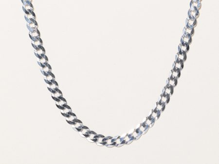 10k White Gold Curb Link Chain | 22  | For Discount