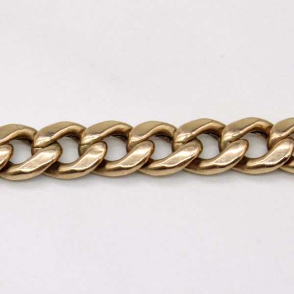 10k Yellow Gold Curb Link Bracelet | 8  | Sale