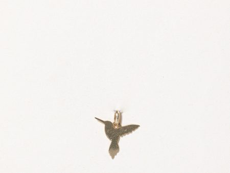 10k Yellow Gold Hummingbird Charm For Cheap