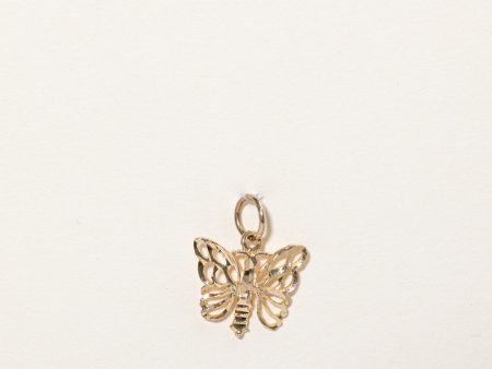 10k Yellow Gold Butterfly Charm on Sale