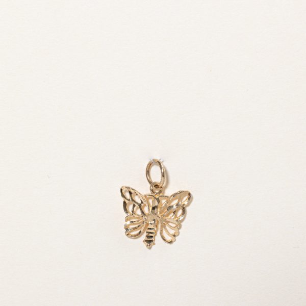 10k Yellow Gold Butterfly Charm on Sale