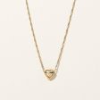 10k Yellow Gold Heart Pendant & Necklace | 16  | Online