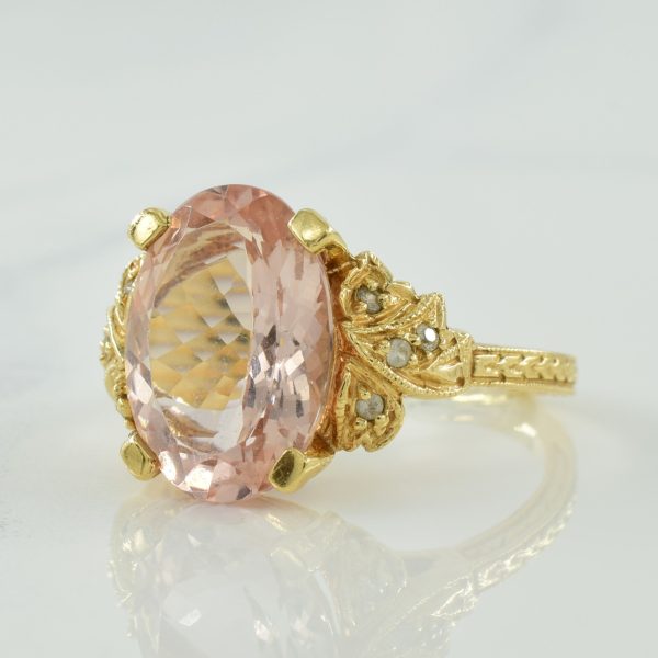 Morganite & Synthetic Spinel Ring | 4.75ct, 0.10ctw | SZ 7 | Online Hot Sale