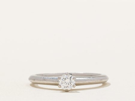 Tiffany & Co  The Tiffany Setting Engagement Ring in Platinum | 0.22ct VS1 VS2 F | SZ 5.75 | Sale