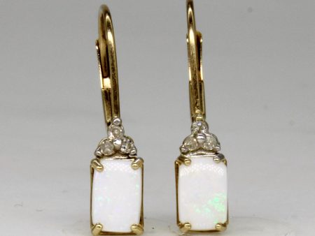 Opal & Diamond Earrings | 0.50ctw, 0.02ctw | Online Hot Sale