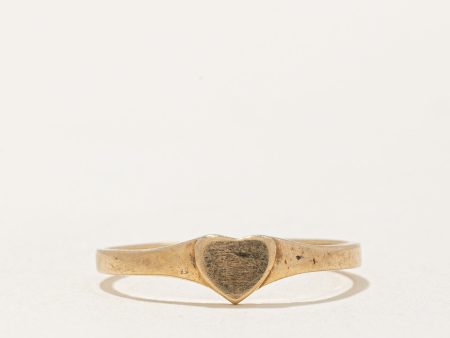 10k Yellow Gold Heart Ring | SZ 4 | Discount