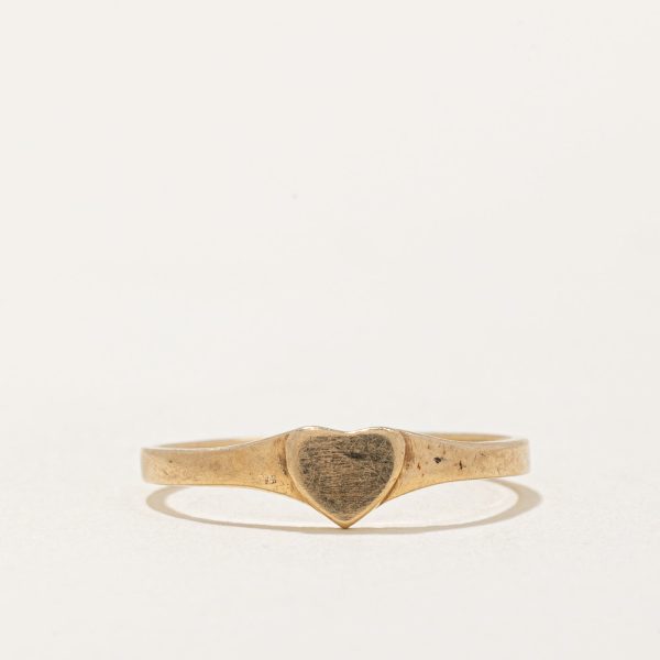 10k Yellow Gold Heart Ring | SZ 4 | Discount