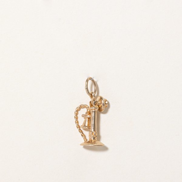 10k Yellow Gold Phone Charm For Cheap