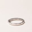 14k White Gold Semi Eternity Diamond Band | 0.72ctw | SZ 8.25 Online Sale