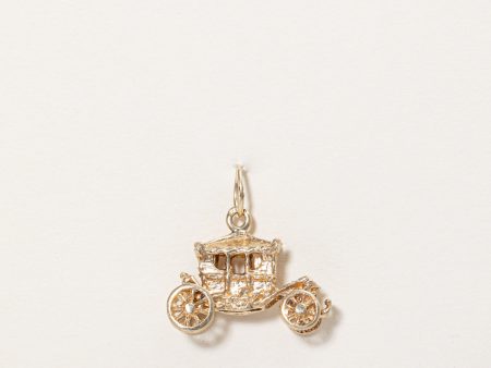 10k Yellow Gold Carriage Charm Cheap