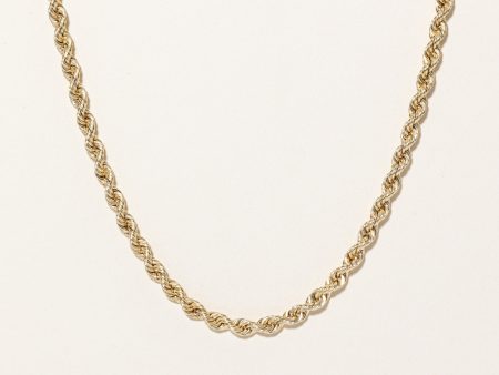 10k Yellow Gold Rope Chain | 18  | For Cheap