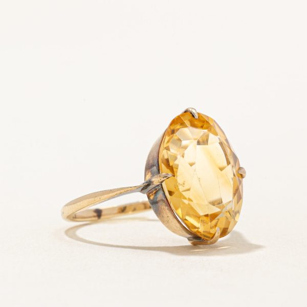 Vintage Citrine Cocktail Ring | 5.00ct | SZ 5.5 | Discount