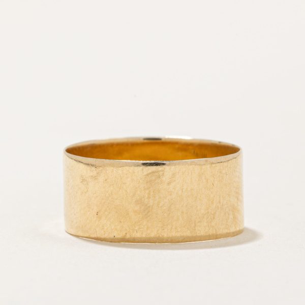 14k Yellow Gold Cigar Band | SZ 6.5 | Cheap