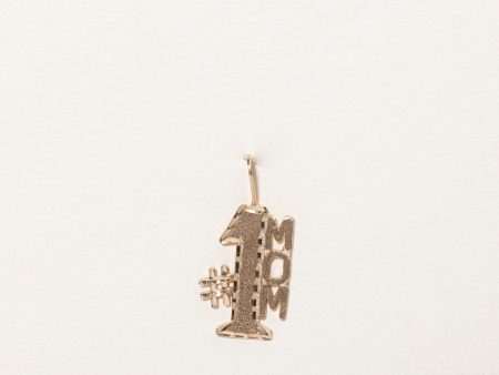 10k Yellow Gold  #1 Mom  Charm Hot on Sale