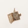 10k Yellow Gold Holy Bible Charm Online Hot Sale