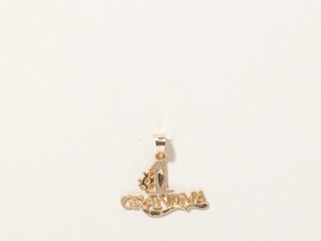 10k Yellow Gold  #1 Grandma  Pendant For Cheap