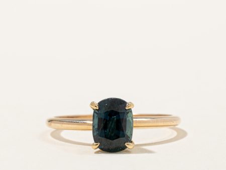 100 Ways  14k Gold Teal Sapphire Ring | 1.60 | SZ 6.75 For Discount