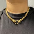 Textured Lion Face Interlocking Gold Chain | 17 | Online now