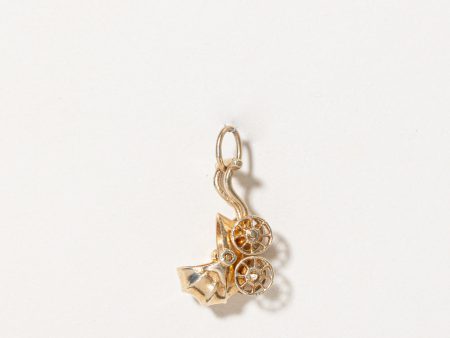 10k Yellow Gold Baby Carriage Charm Supply