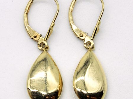 Yellow Gold Tear Drop Earrings | Sale