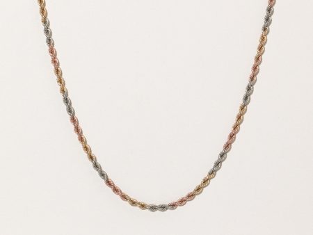 10k Tri Tone Gold Rope Chain | 24  | Online