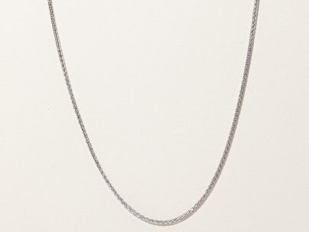 White Gold Wheat Chain | 18 | Online now