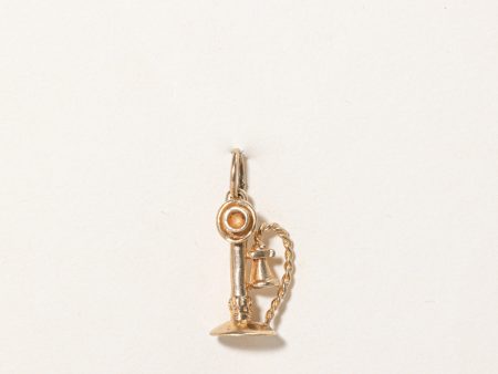 10k Yellow Gold Phone Charm For Cheap