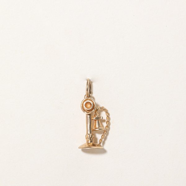 10k Yellow Gold Phone Charm For Cheap