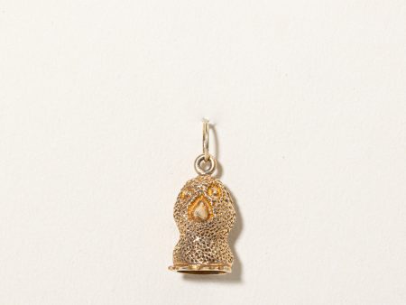 10k Yellow Gold Bird Charm Fashion