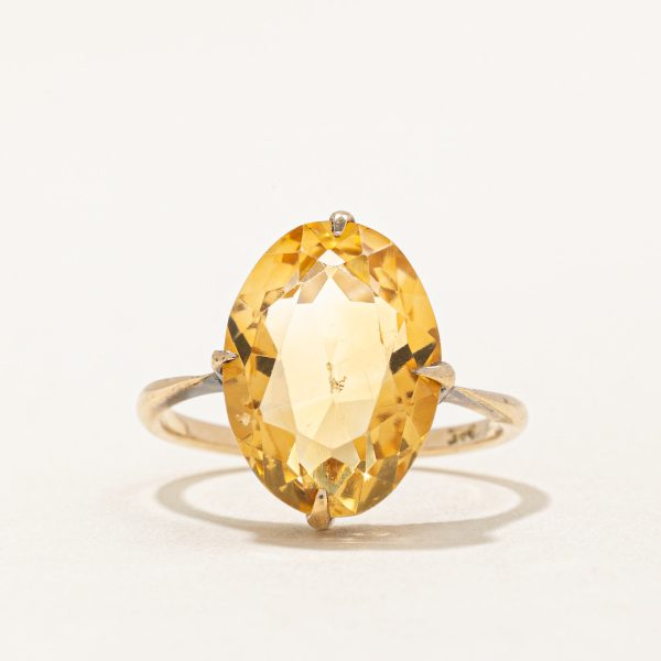 Vintage Citrine Cocktail Ring | 5.00ct | SZ 5.5 | Discount