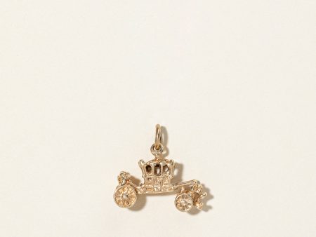 10k Yellow Gold Horse Carriage Charm Discount