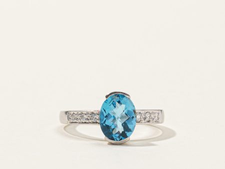 Topaz & Diamond Ring | 2.00ct | 0.12ctw | SZ 7.25 | Discount