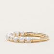 100 Ways  Freshwater Pearl Semi Eternity Ring | SZ 6.75 | Hot on Sale